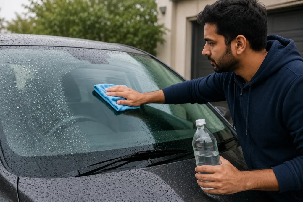 cleaning-windshield-with-Vinegar